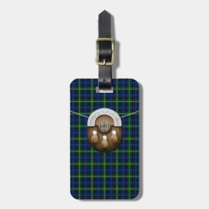 Clan Forbes Tartan And Sporran Luggage Tag