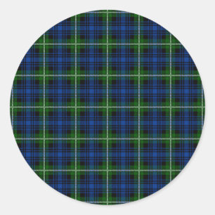 Clan Forbes Tartan Classic Round Sticker