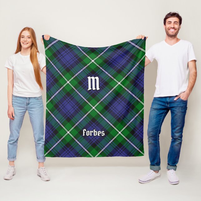 Clan Forbes Tartan Fleece Blanket (In Situ)