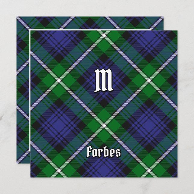 Clan Forbes Tartan Invitation (Front/Back)