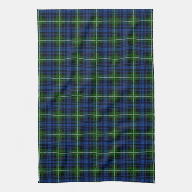 Clan Forbes Tartan Tea Towel (Vertical)