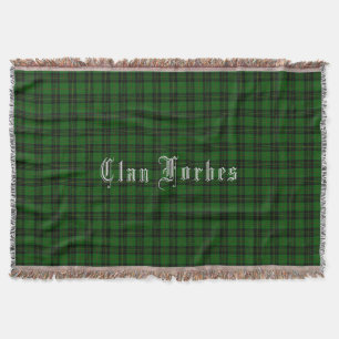 Clan Forbes Tartan Throw Blanket