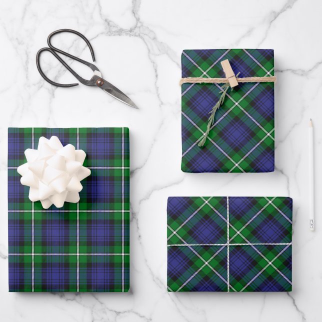 Clan Forbes Tartan Wrapping Paper Sheet (Front)