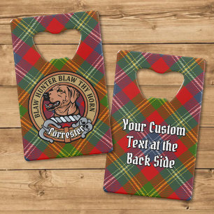 Clan Forrester Crest over Tartan