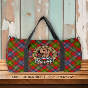 Clan Forrester Crest over Tartan Duffle Bag