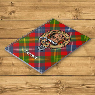 Clan Forrester Crest over Tartan Notebook
