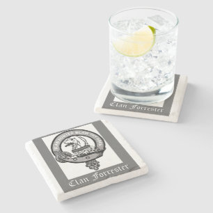 Clan Forrester Crest Stone Coaster