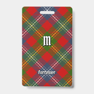 Clan Forrester Tartan ID Badge