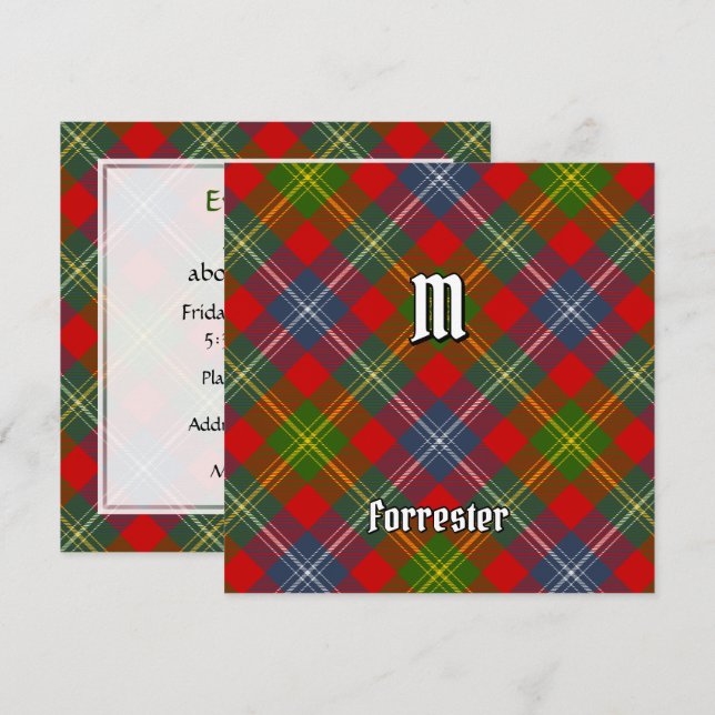 Clan Forrester Tartan Invitation (Front/Back)