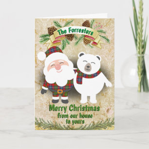 Clan Forrester Tartan Plaid Christmas Holiday Card