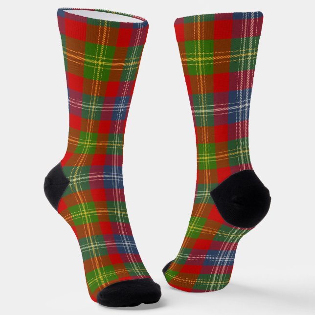 Clan Forrester Tartan  Socks (Angled)