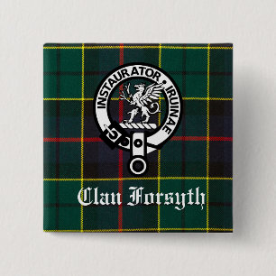 Clan Forsyth Crest Badge and Tartan