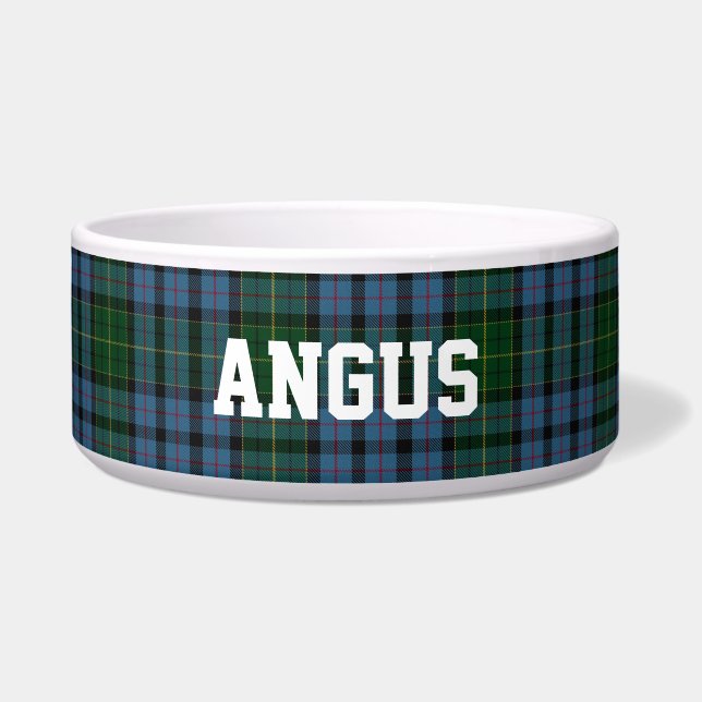Clan Forsyth Custom Tartan Plaid Pet Bowl (Front)