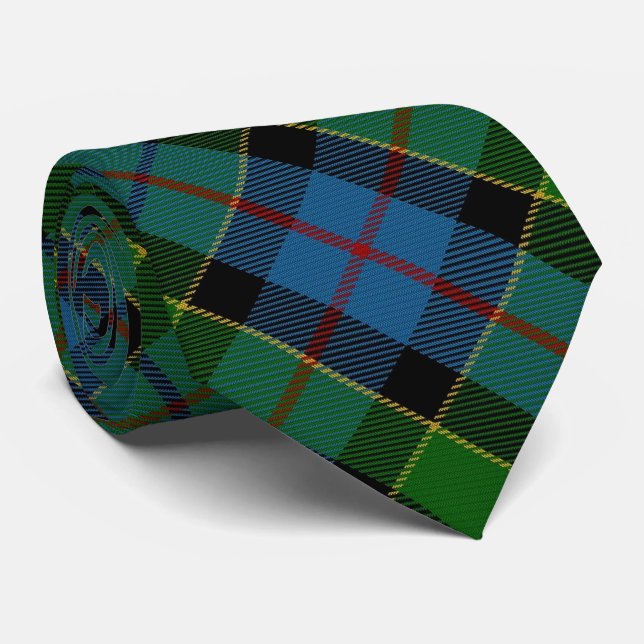 Clan Forsyth Forsythe Letter F Monogram Tartan Tie (Rolled)