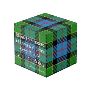 Clan Forsyth Tartan House Blessing Cube