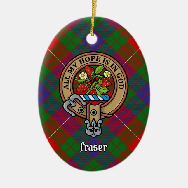 Clan Fraser Crest Ceramic Ornament (Front)