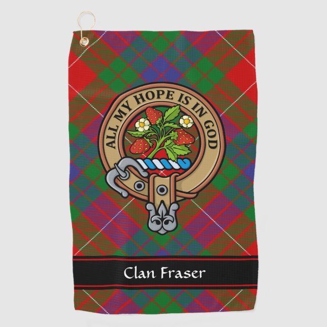 Clan Fraser Crest Golf Towel (Front)