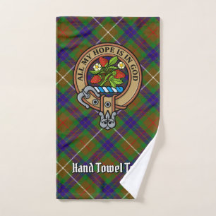 Clan Fraser Crest over Hunting Tartan Bath Towel Set