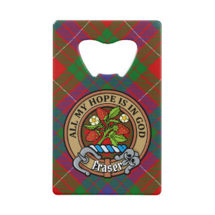 Clan Fraser Crest over Tartan