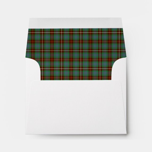 Clan Fraser Hunting Tartan Brown and Blue Plaid Envelopes (Back (Bottom))
