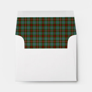 Clan Fraser Hunting Tartan Brown and Blue Plaid Envelopes