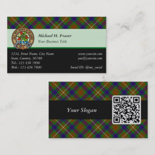 Clan Fraser Hunting Tartan Business Card
