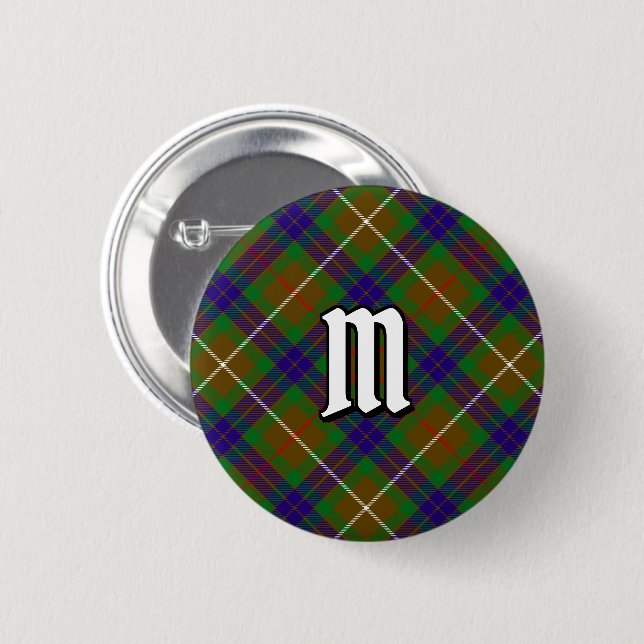 Clan Fraser Hunting Tartan Button (Front & Back)