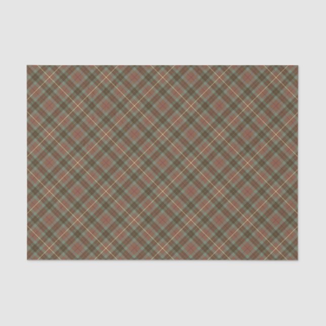 Clan Fraser Hunting Weathered Tartan Tissue Paper (Front)