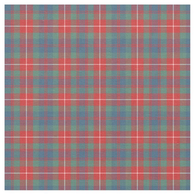 Clan Fraser of Lovat Ancient Tartan Fabric (Close Up)