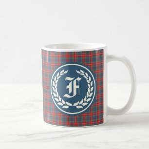 Clan Fraser of Lovat Ancient Tartan Monogram Coffee Mug
