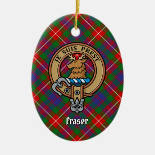 Clan Fraser of Lovat Crest Ceramic Tree Decoration