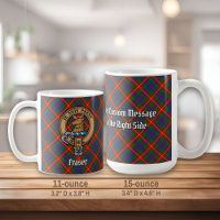 Clan Fraser of Lovat Crest over Tartan
