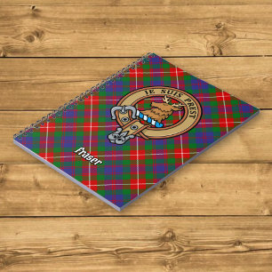 Clan Fraser of Lovat Crest over Tartan Notebook