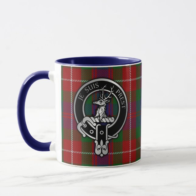Clan Fraser of Lovat Crest & Tartan Mug (Left)