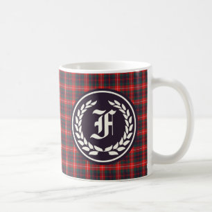 Clan Fraser of Lovat Modern Tartan Monogram Coffee Mug
