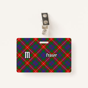 Clan Fraser of Lovat Tartan Badge ID Badge