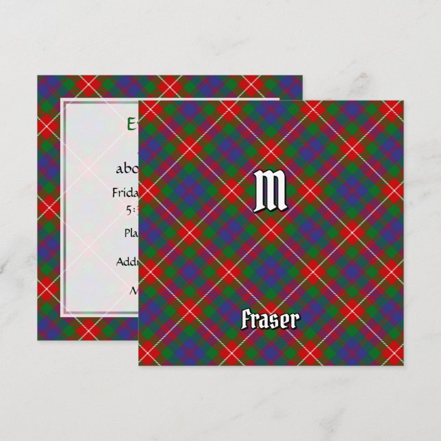 Clan Fraser of Lovat Tartan Invitation (Front/Back)