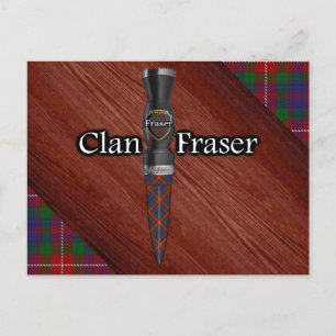 Clan Fraser of Lovat Tartan Sgian Dubh Blade Postcard
