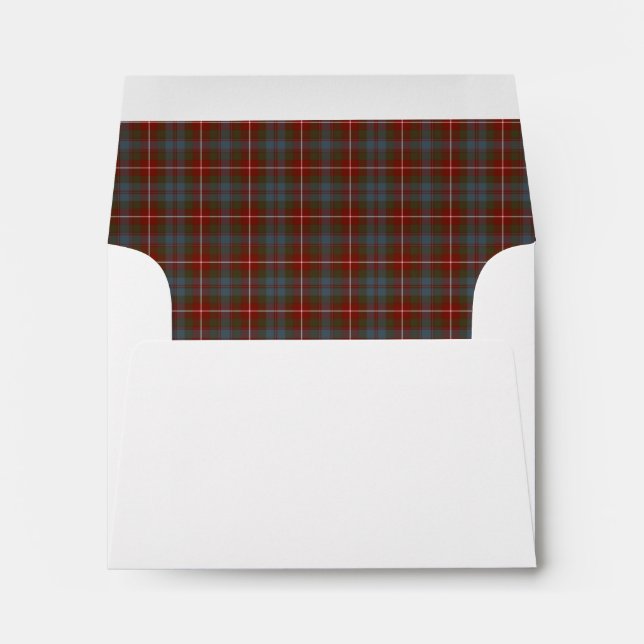 Clan Fraser of Lovat Weathered Tartan Envelope (Back (Bottom))