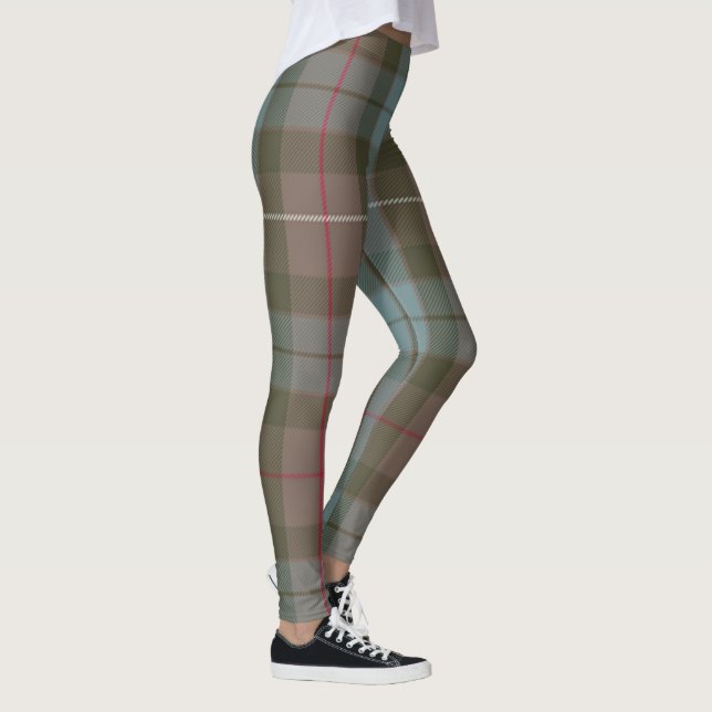 Clan Fraser Oversized Tartan Pattern Leggings (Right)