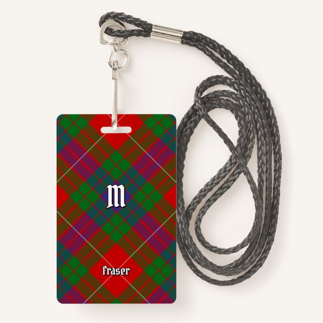 Clan Fraser Tartan Badge ID Badge (Front with Lanyard)