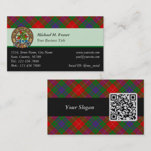 Clan Fraser Tartan Business Card