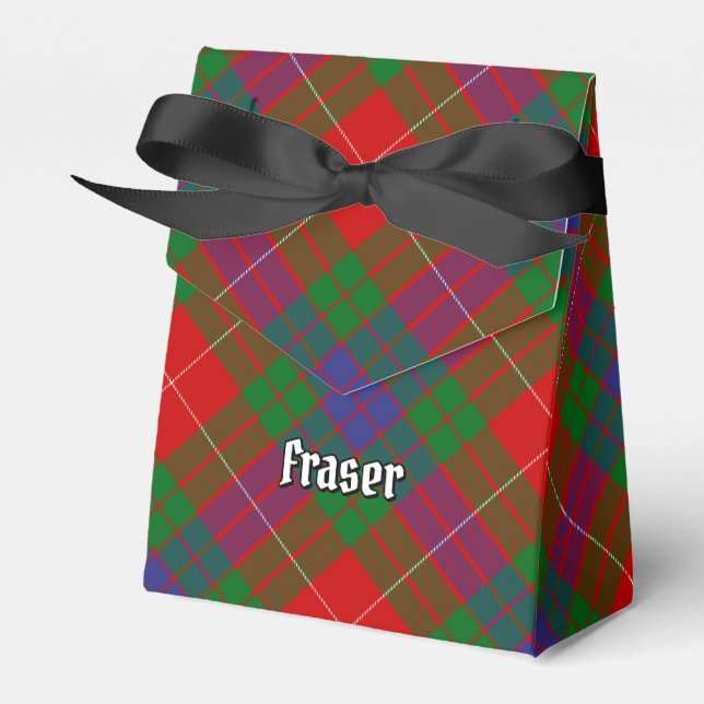 Clan Fraser Tartan Favour Box (Front Side)