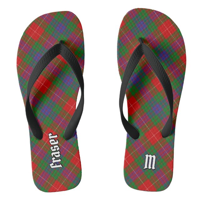 Clan Fraser Tartan Flip Flops (Footbed)