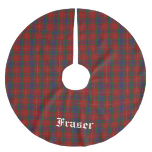 Clan Fraser Tartan Plaid Tree Skirt