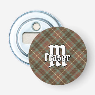 Clan Fraser Weathered Hunting Tartan Bottle Opener