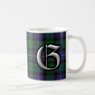 Clan Galbraith Classic Letter G Monogram Tartan Coffee Mug