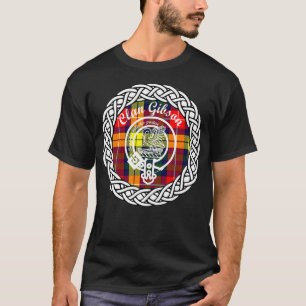 Clan Gibson surname last name Scottish Tartan Cres T-Shirt