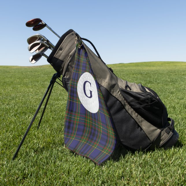 Clan Gillies Tartan Plaid Personalised Golf Towel (Green)