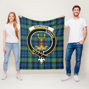 Clan Gordon Ancient Tartan Plaid Fleece Blanket